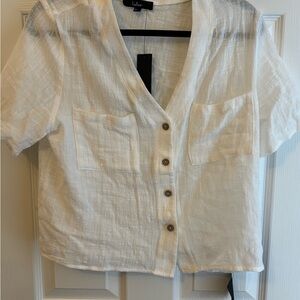 Lulu's Cream Button-Down Women's Shirt
